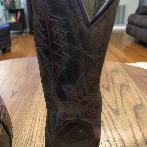 smoky mountain annie western boot round toe, brown distress, style 3551C - Picture 4 of 10